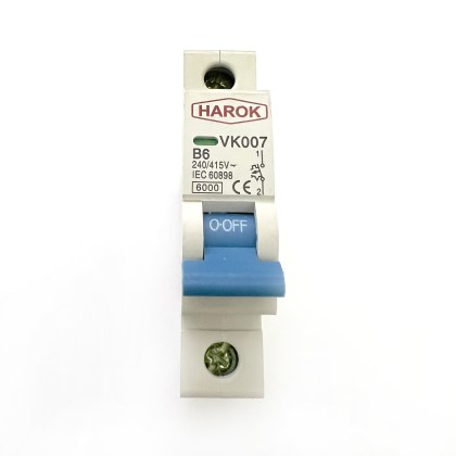 Harok VK007 Wider Blue Toggle B6 6A 6 Amp  MCB Circuit Breaker Type B